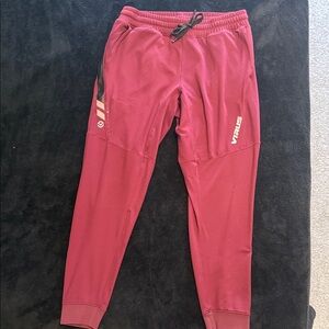 Virus Burgundy Joggers with Black Accents